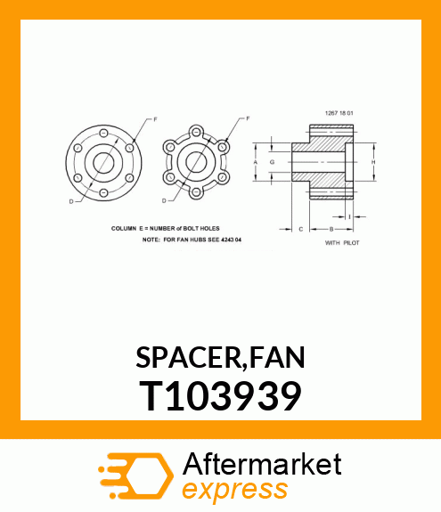 SPACER,FAN T103939