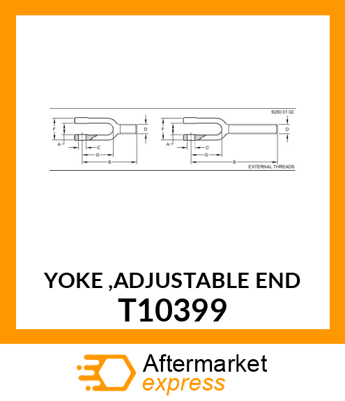 YOKE ,ADJUSTABLE END T10399