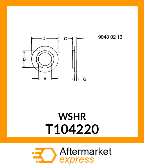 BUSHING,FLANGED FLANGED T104220