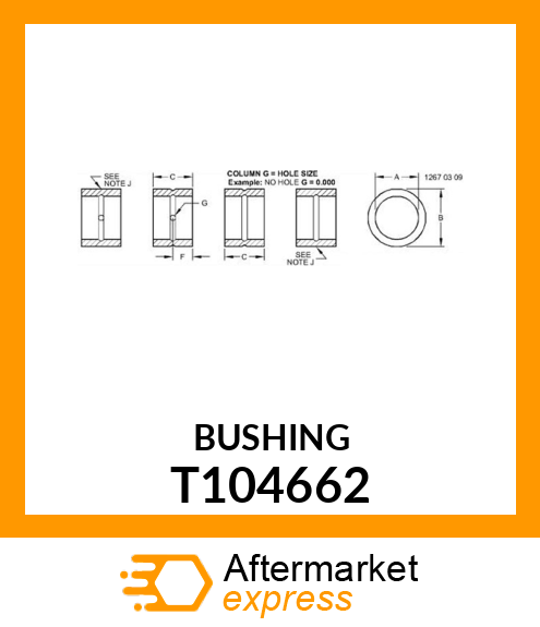 BUSHING T104662