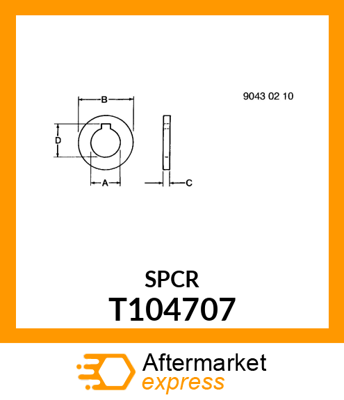 WASHER,SPACER T104707