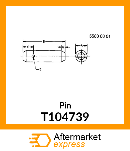 PIN, TILT T104739