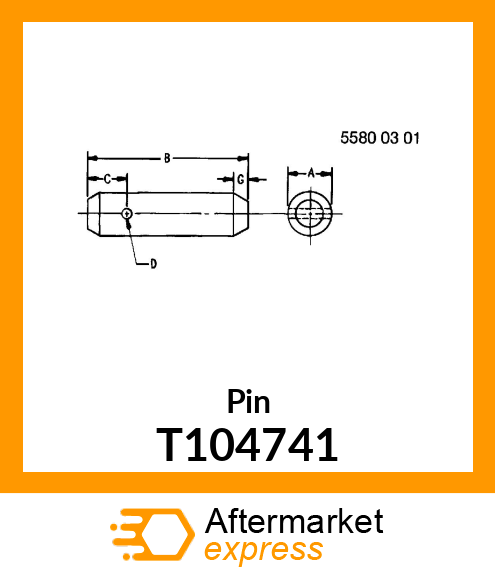 PIN, ANGLE T104741