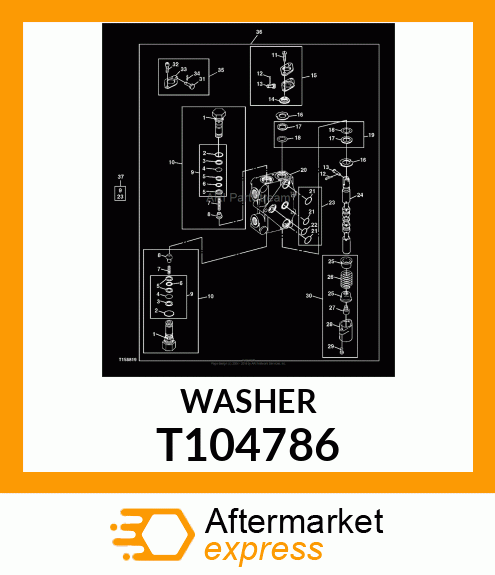 WASHER,SEAL RETAINER T104786