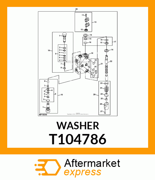 WASHER,SEAL RETAINER T104786