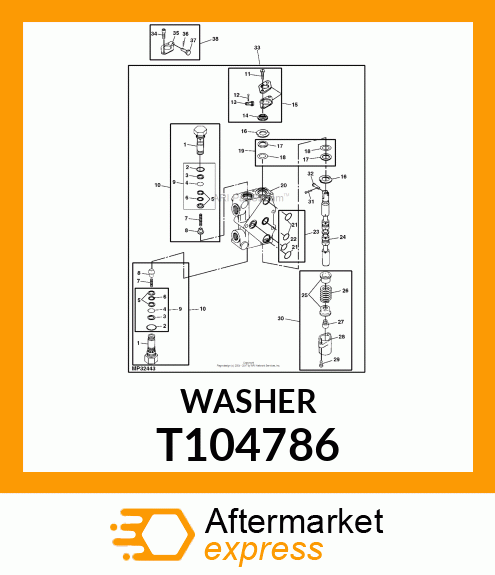 WASHER,SEAL RETAINER T104786