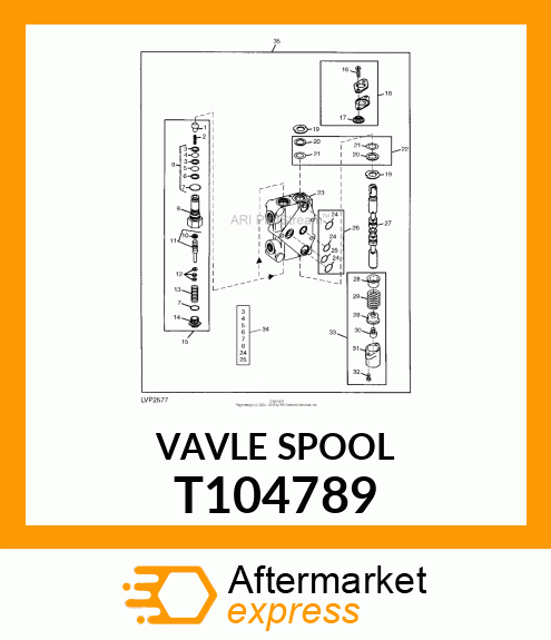 SPOOL,VALVE,COLLAR T104789