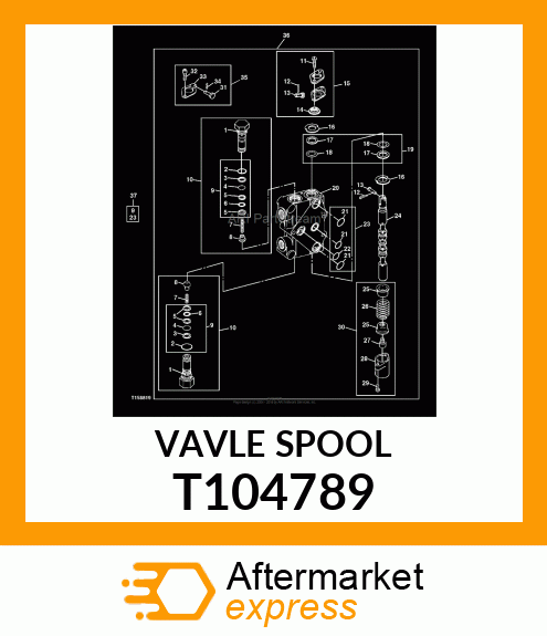 SPOOL,VALVE,COLLAR T104789