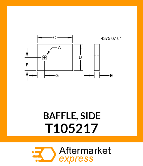 BAFFLE, SIDE T105217