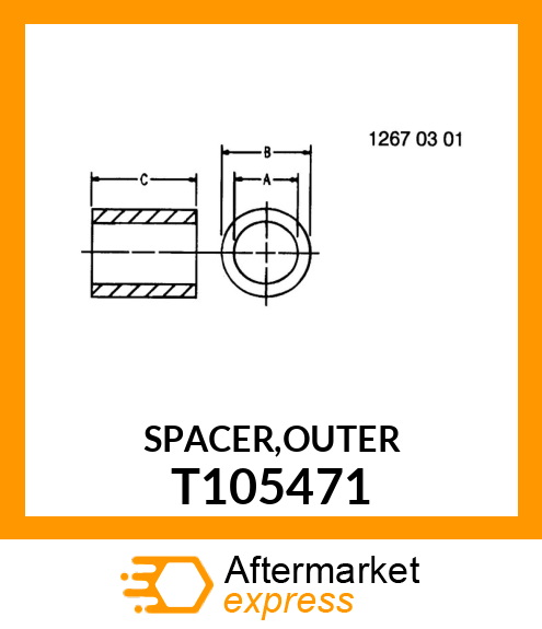 SPACER,OUTER T105471