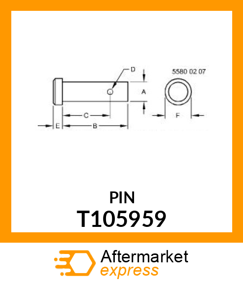 PIN,VERTICAL ADJUST T105959