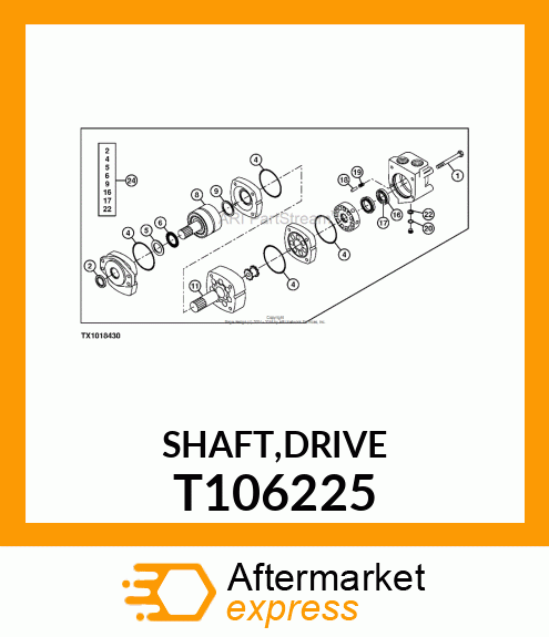 SHAFT,DRIVE T106225