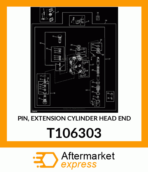 PIN, EXTENSION CYLINDER HEAD END T106303