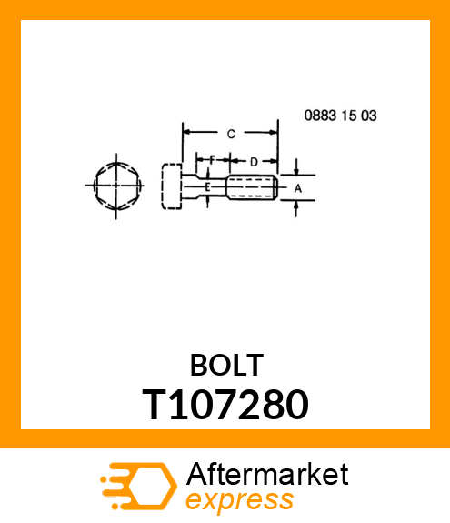 BOLT, STRIPPER T107280