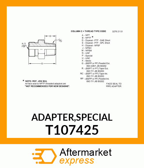 ADAPTER,SPECIAL T107425