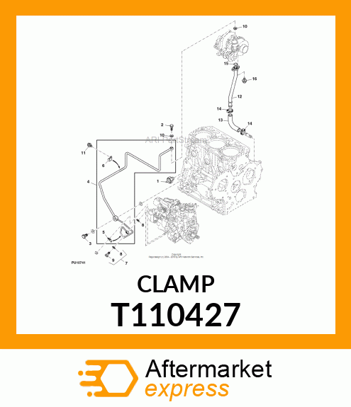 CLAMP, HOSE CLAMP 22 T110427