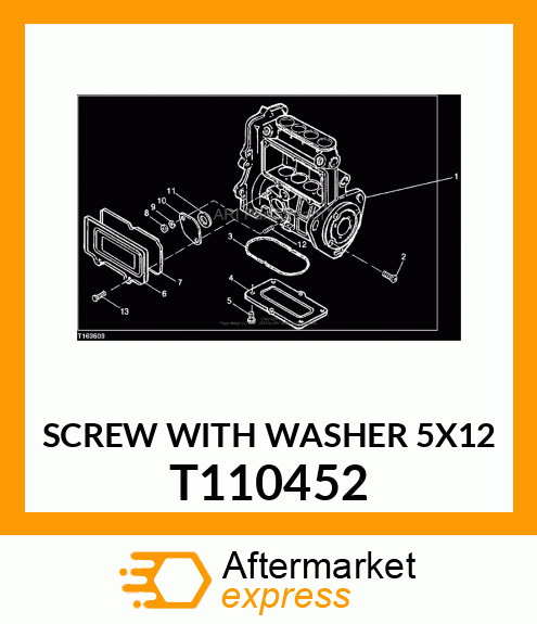 SCREW WITH WASHER 5X12 T110452