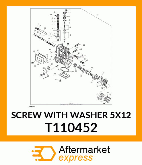 SCREW WITH WASHER 5X12 T110452