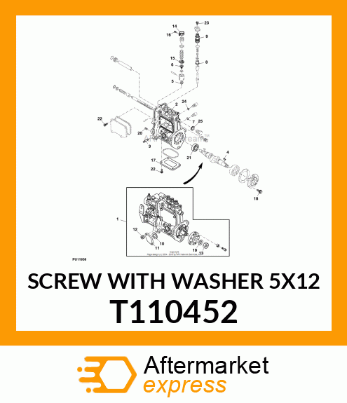 SCREW WITH WASHER 5X12 T110452