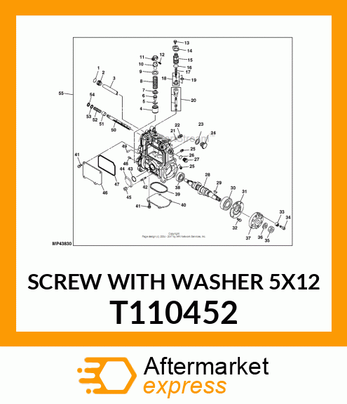 SCREW WITH WASHER 5X12 T110452