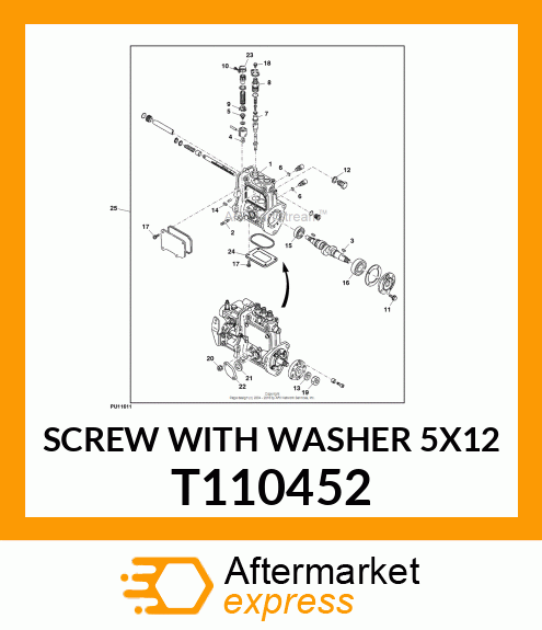 SCREW WITH WASHER 5X12 T110452