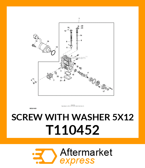 SCREW WITH WASHER 5X12 T110452