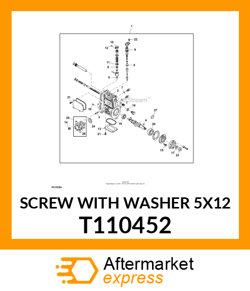 SCREW WITH WASHER 5X12 T110452