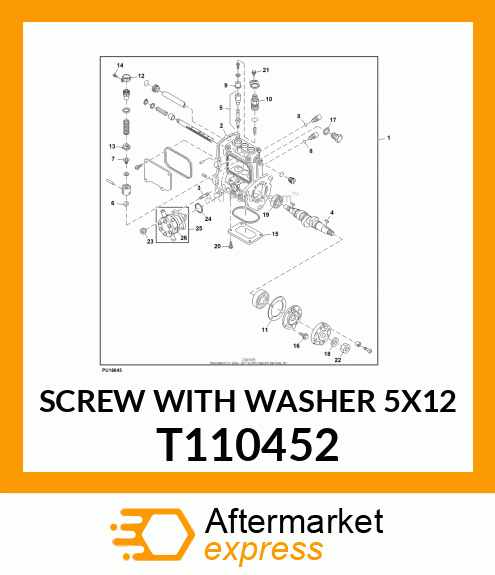 SCREW WITH WASHER 5X12 T110452