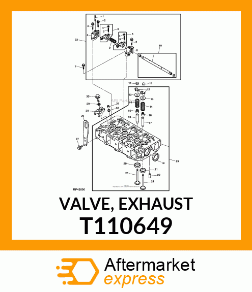 VALVE, EXHAUST T110649