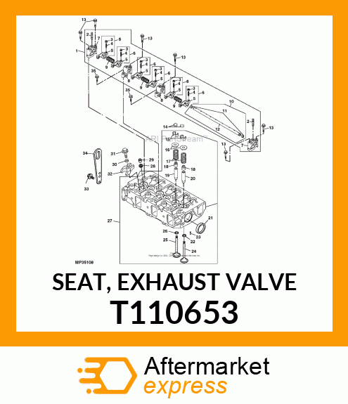 SEAT, EXHAUST VALVE T110653