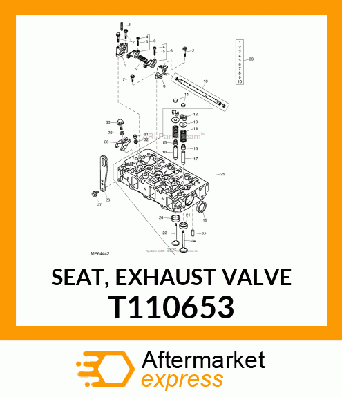 SEAT, EXHAUST VALVE T110653