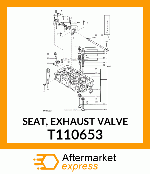 SEAT, EXHAUST VALVE T110653