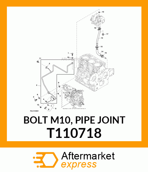 BOLT M10, PIPE JOINT T110718