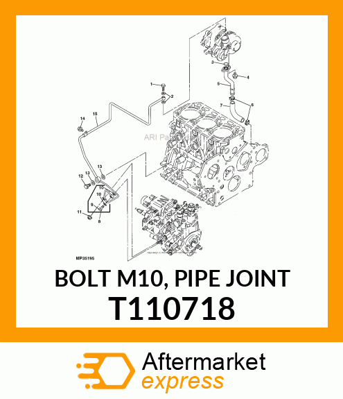 BOLT M10, PIPE JOINT T110718