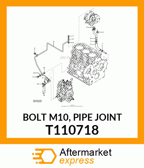 BOLT M10, PIPE JOINT T110718