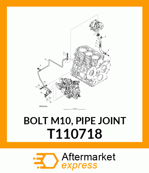 BOLT M10, PIPE JOINT T110718