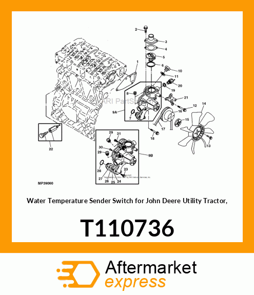 SENSOR, SENSOR, WATER TEMP. T110736