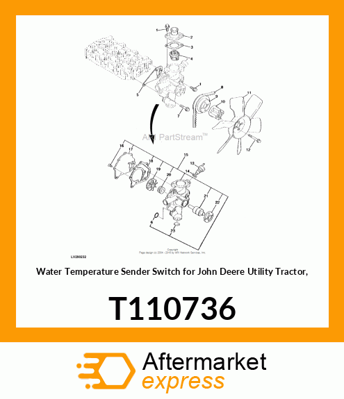 SENSOR, SENSOR, WATER TEMP. T110736