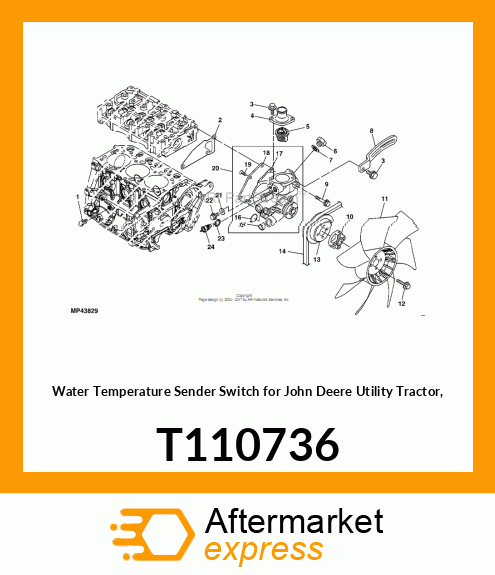 SENSOR, SENSOR, WATER TEMP. T110736