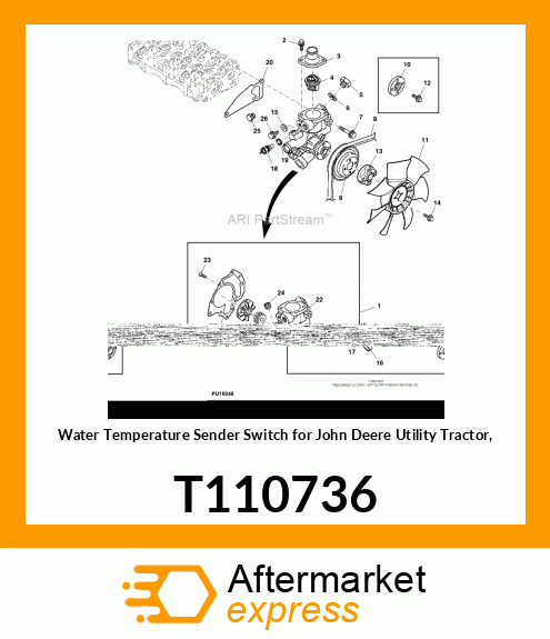 SENSOR, SENSOR, WATER TEMP. T110736