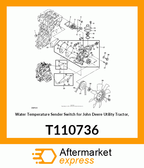 SENSOR, SENSOR, WATER TEMP. T110736