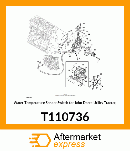 SENSOR, SENSOR, WATER TEMP. T110736