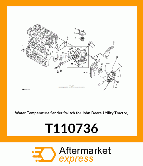 SENSOR, SENSOR, WATER TEMP. T110736