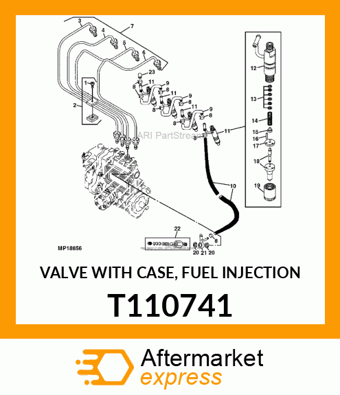 VALVE WITH CASE, FUEL INJECTION T110741