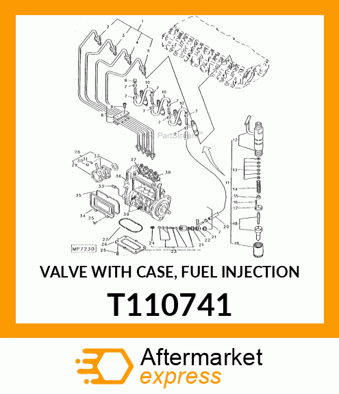 VALVE WITH CASE, FUEL INJECTION T110741