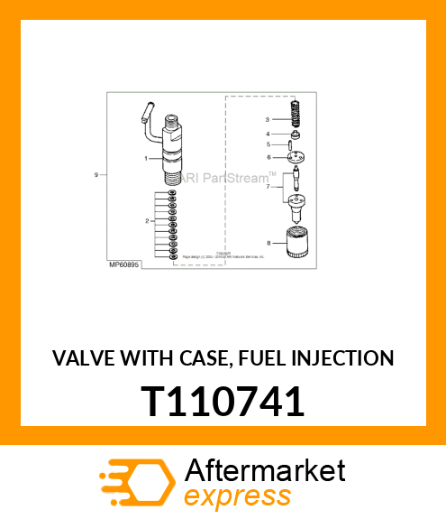 VALVE WITH CASE, FUEL INJECTION T110741
