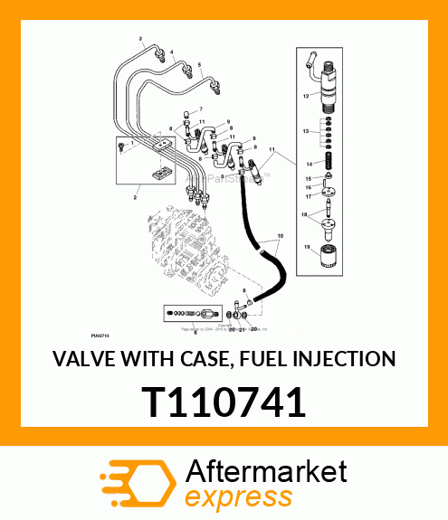 VALVE WITH CASE, FUEL INJECTION T110741