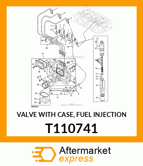 VALVE WITH CASE, FUEL INJECTION T110741