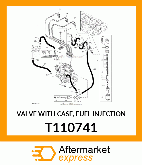 VALVE WITH CASE, FUEL INJECTION T110741