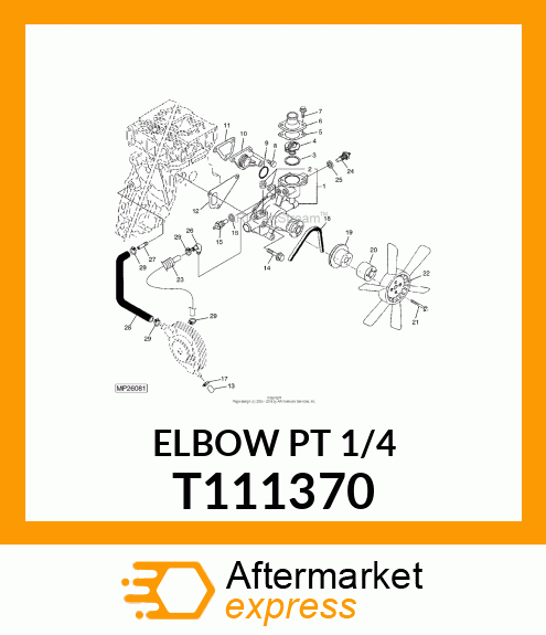 ELBOW PT 1/4 T111370